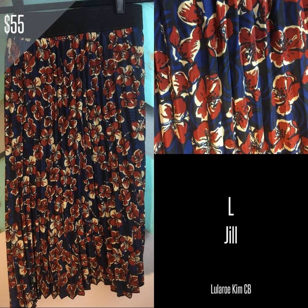 Lularoe Jill floral pleated skirt
